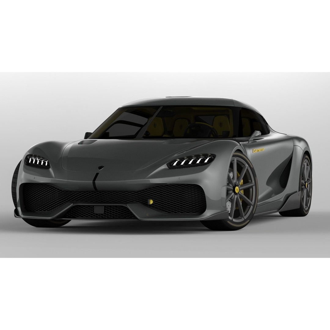 Koenigsegg Gemera 3D Model – High Poly Grand Tourer, FBX, OBJ - View 4