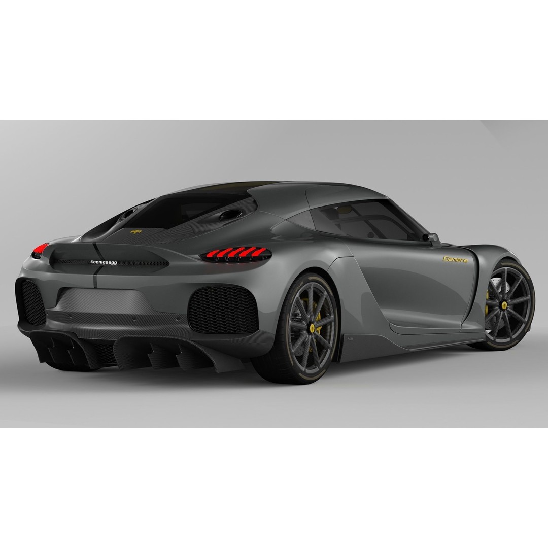 Koenigsegg Gemera 3D Model – High Poly Grand Tourer, FBX, OBJ - View 5