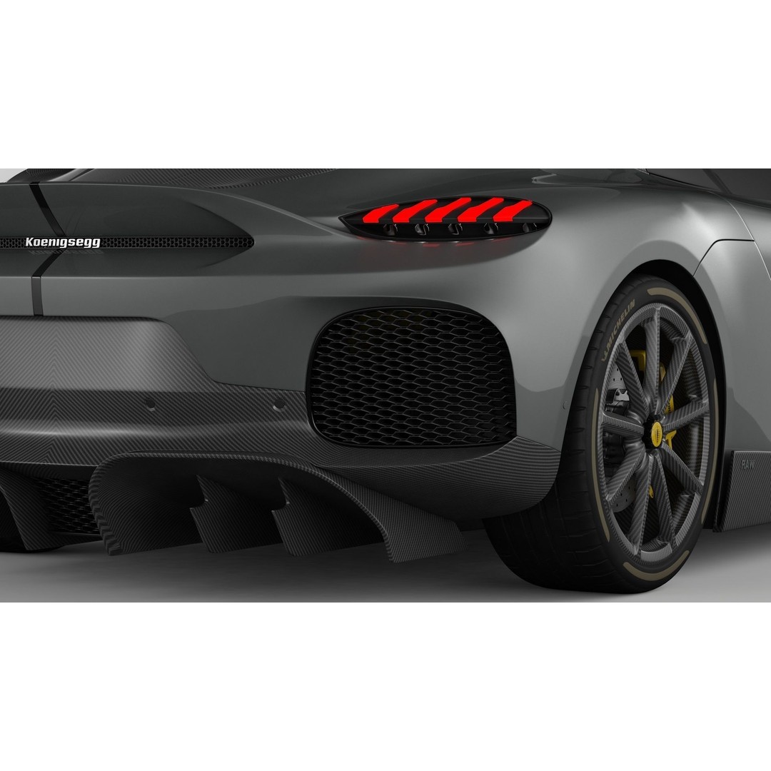 Koenigsegg Gemera 3D Model – High Poly Grand Tourer, FBX, OBJ - View 6