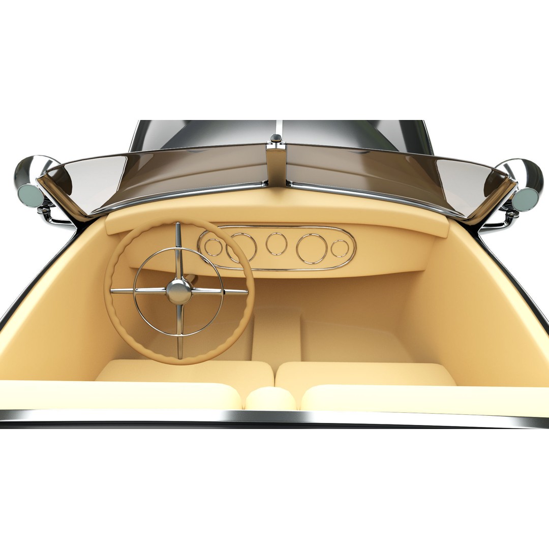 Mercedes Benz 540K 3D Model – Antique Car with Detailed Exterior, FBX, OBJ - View 5