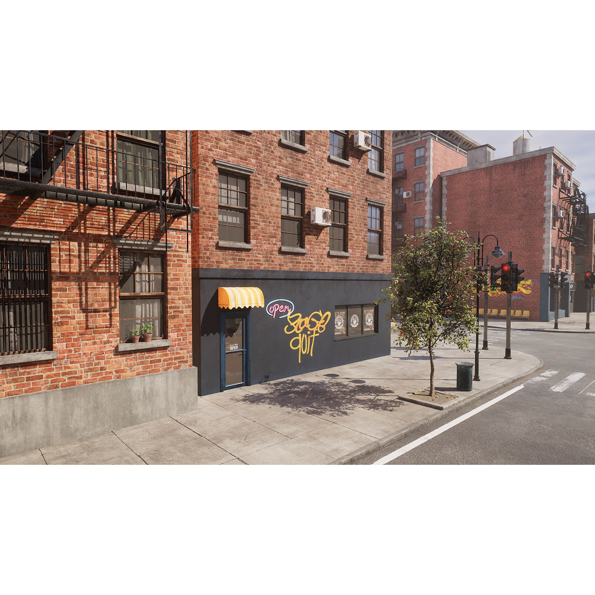 New York Street - Modular Game-Ready 3D Model - View 10