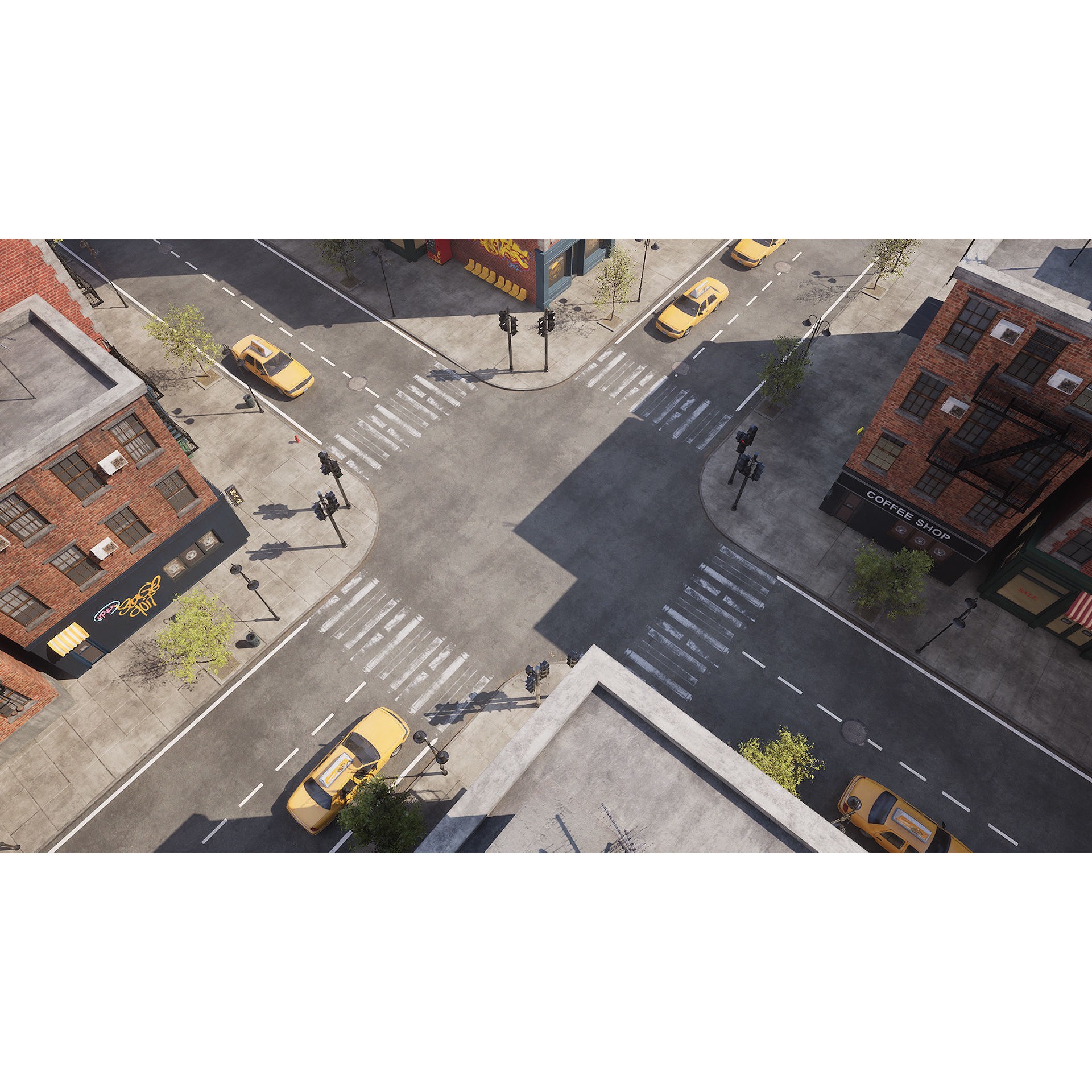 New York Street - Modular Game-Ready 3D Model - View 11