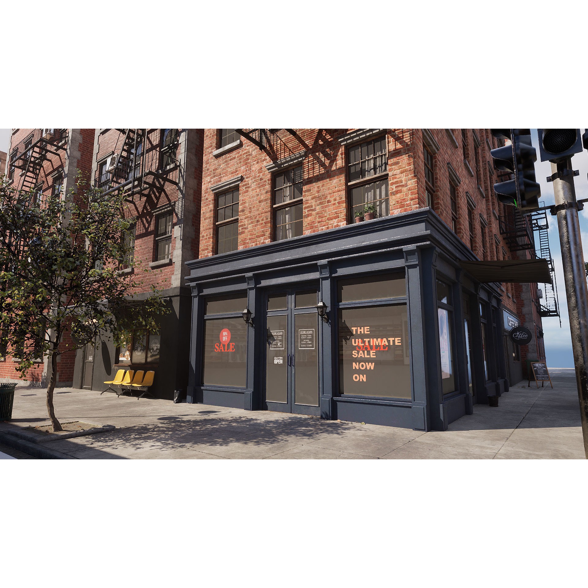 New York Street - Modular Game-Ready 3D Model - View 21