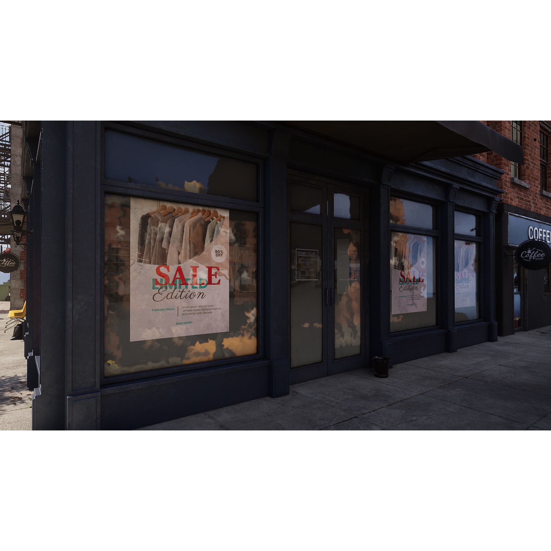 New York Street - Modular Game-Ready 3D Model - View 7