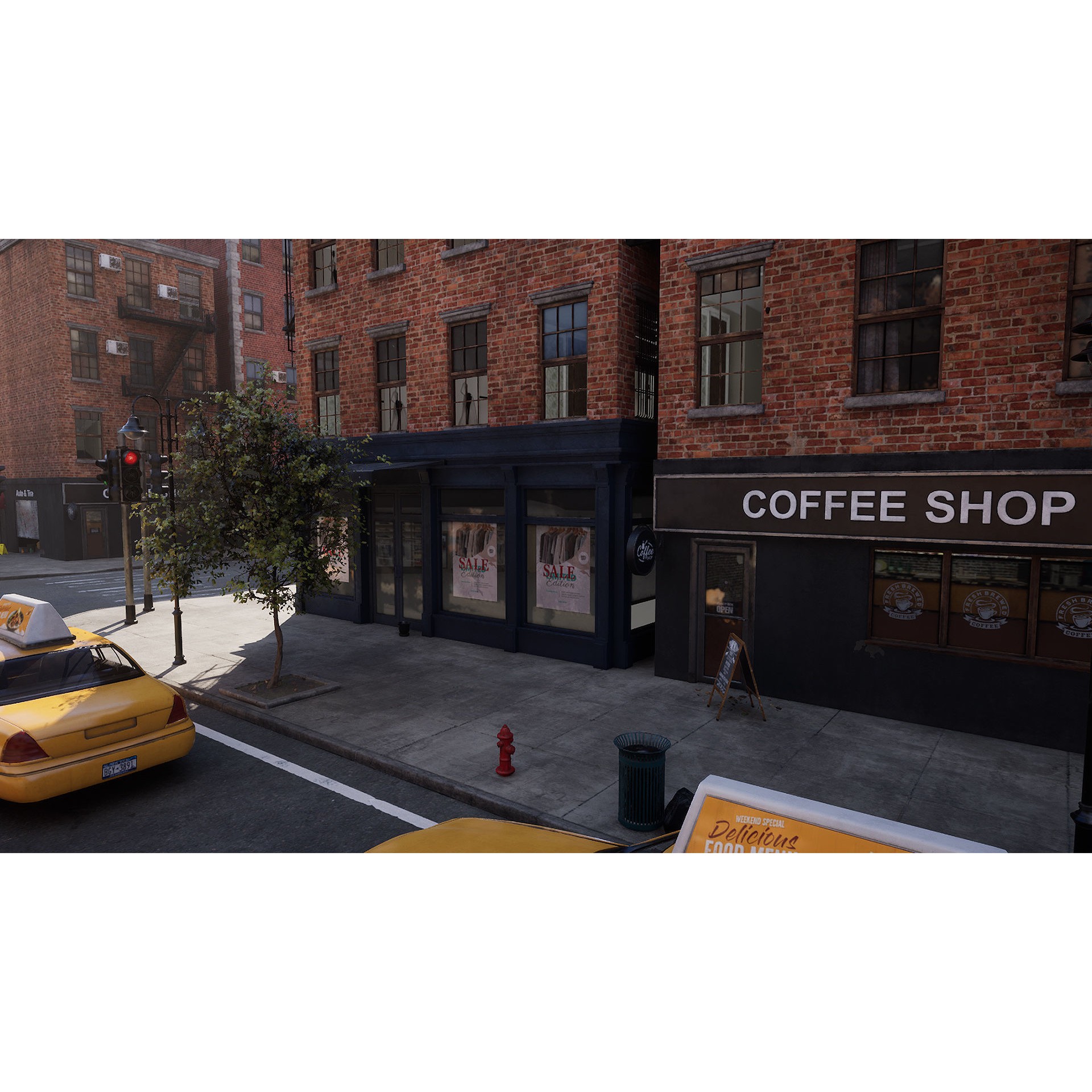 New York Street - Modular Game-Ready 3D Model - View 9
