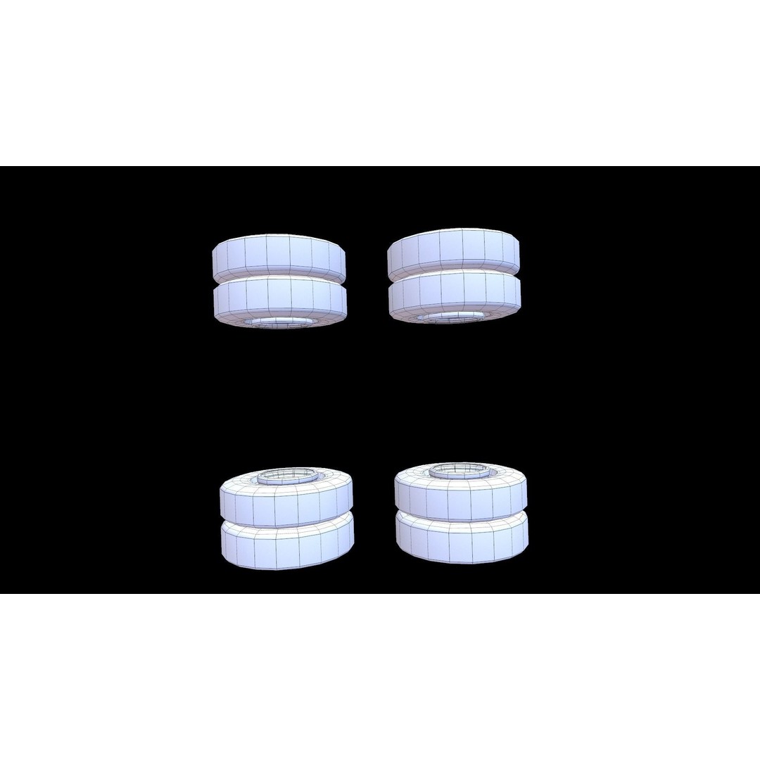 Truck Tyre 3D Model – Low Poly Vehicle Asset, FBX, Game Ready