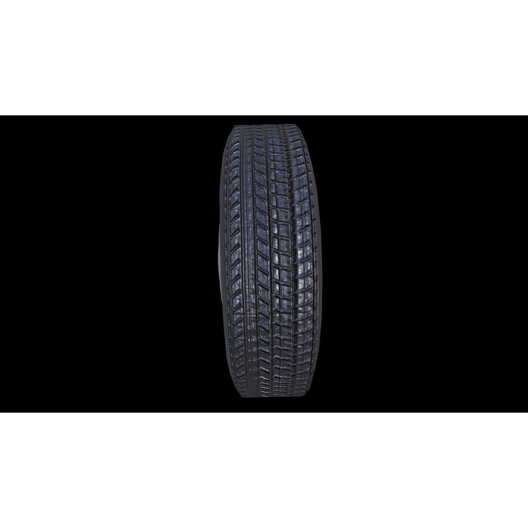 Truck Tyre 3D Model – Low Poly Vehicle Asset, FBX, Game Ready - View 8