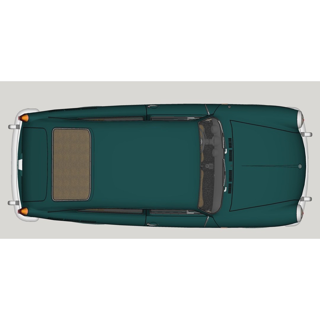 Volkswagen Type 3 Fastback 3D Model – Classic Car, FBX, Game-Ready