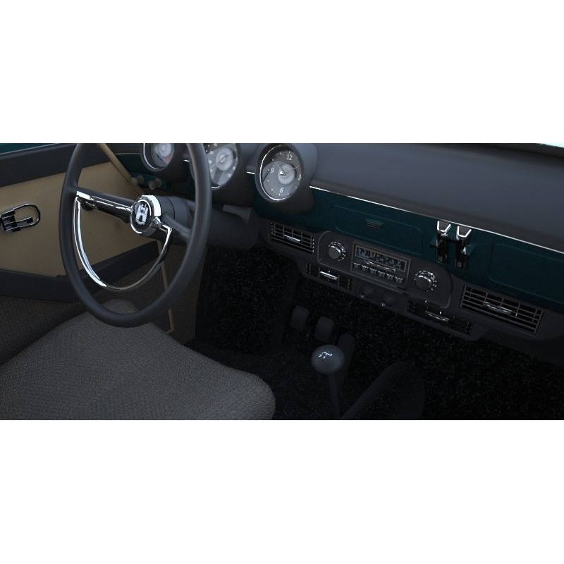 Volkswagen Type 3 Fastback 3D Model – Classic Car, FBX, Game-Ready - View 10