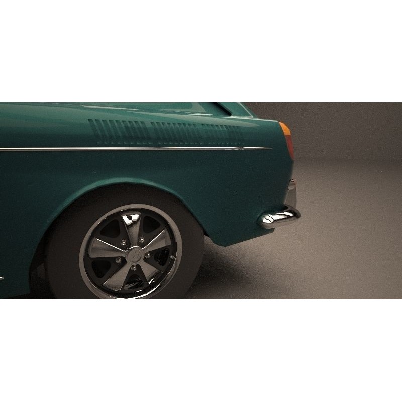 Volkswagen Type 3 Fastback 3D Model – Classic Car, FBX, Game-Ready - View 15