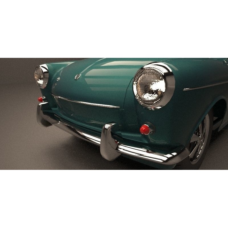 Volkswagen Type 3 Fastback 3D Model – Classic Car, FBX, Game-Ready - View 16