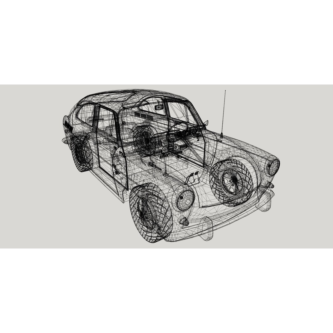 Volkswagen Type 3 Fastback 3D Model – Classic Car, FBX, Game-Ready - View 23