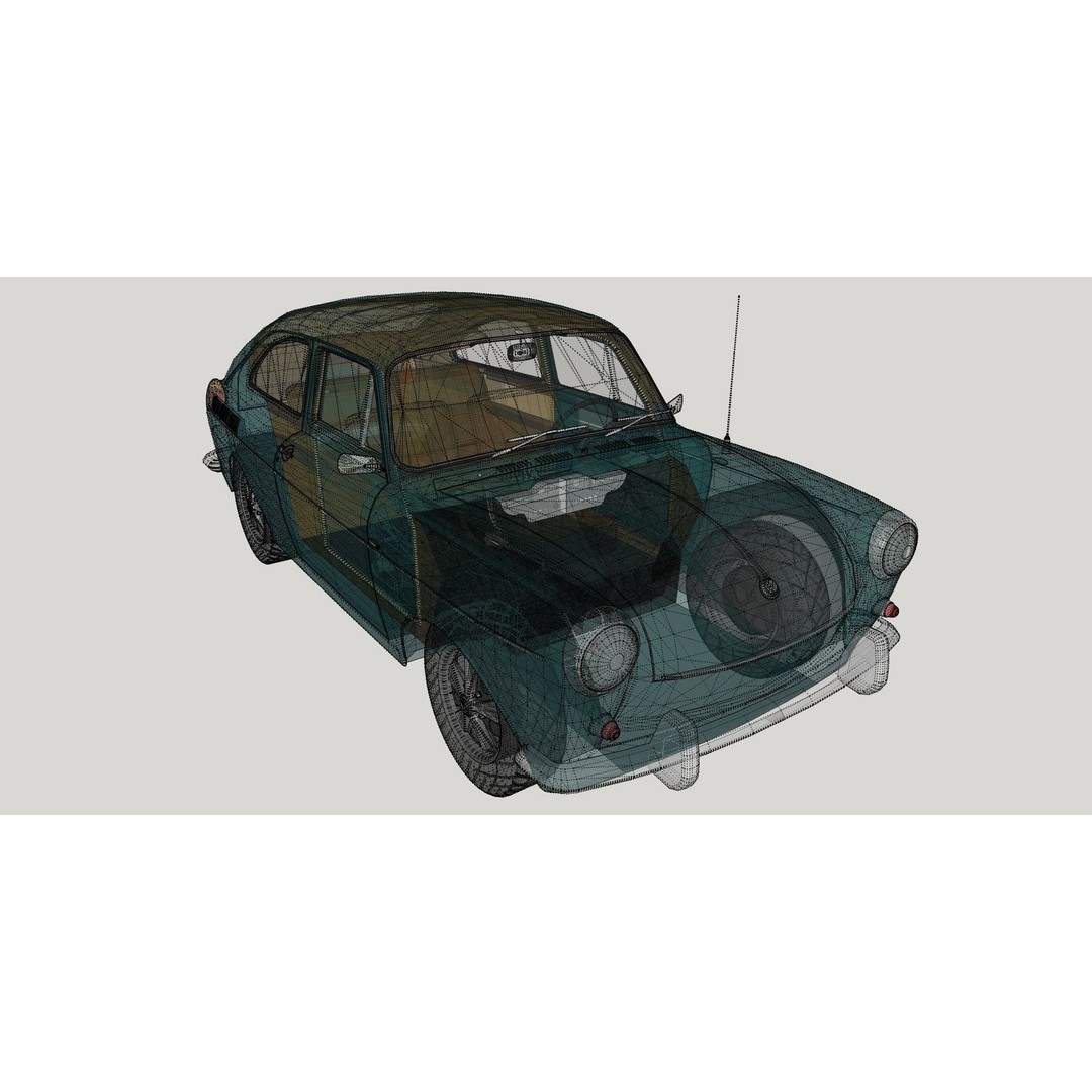 Volkswagen Type 3 Fastback 3D Model – Classic Car, FBX, Game-Ready - View 25