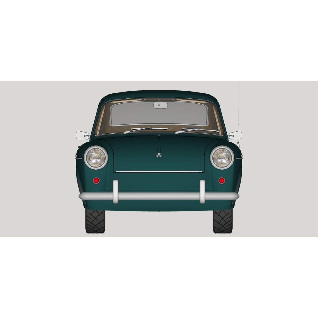 Volkswagen Type 3 Fastback 3D Model – Classic Car, FBX, Game-Ready - View 26
