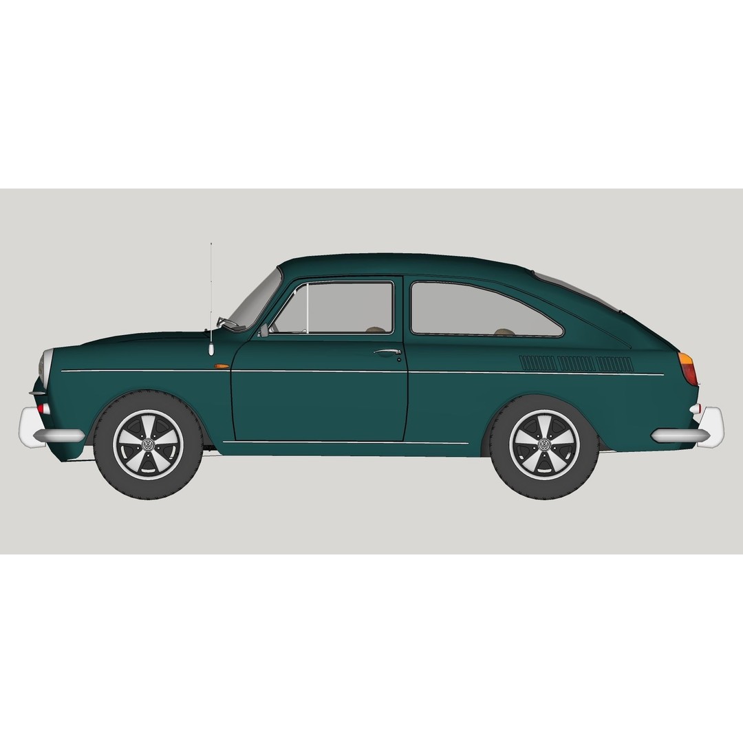 Volkswagen Type 3 Fastback 3D Model – Classic Car, FBX, Game-Ready - View 28