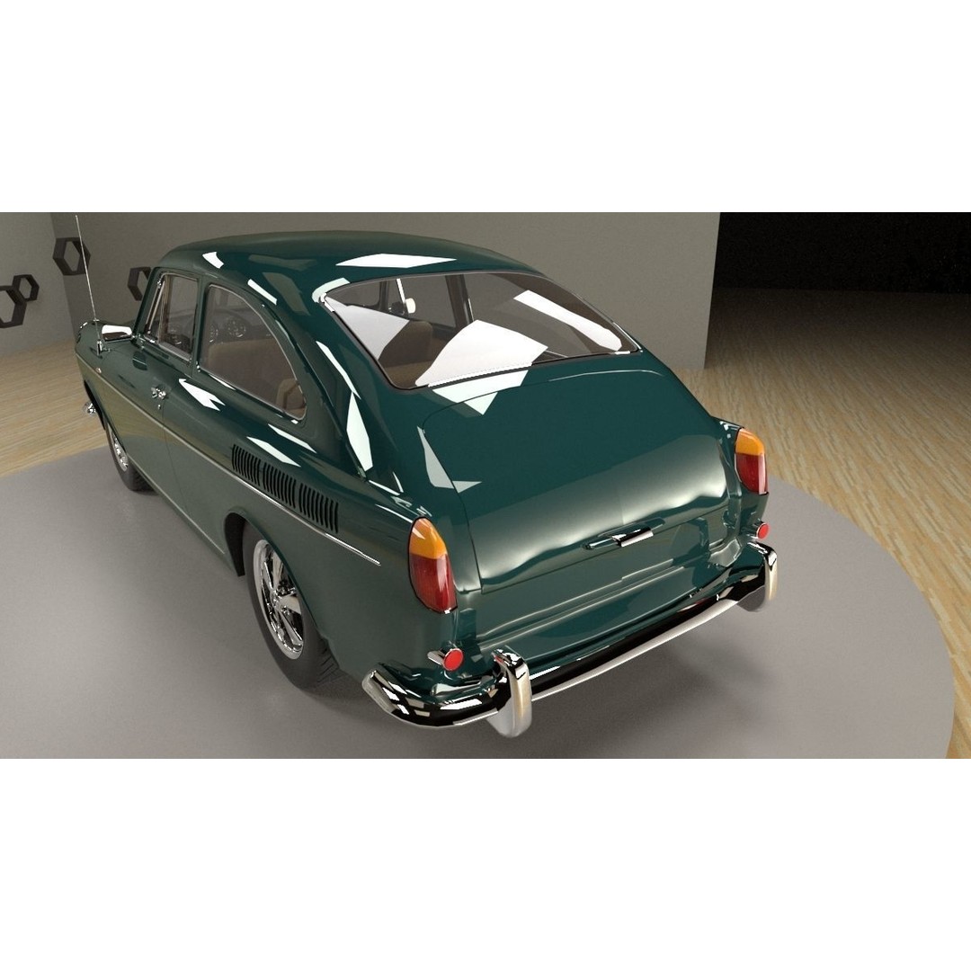Volkswagen Type 3 Fastback 3D Model – Classic Car, FBX, Game-Ready - View 4
