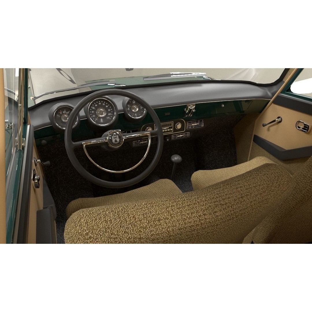 Volkswagen Type 3 Fastback 3D Model – Classic Car, FBX, Game-Ready - View 5