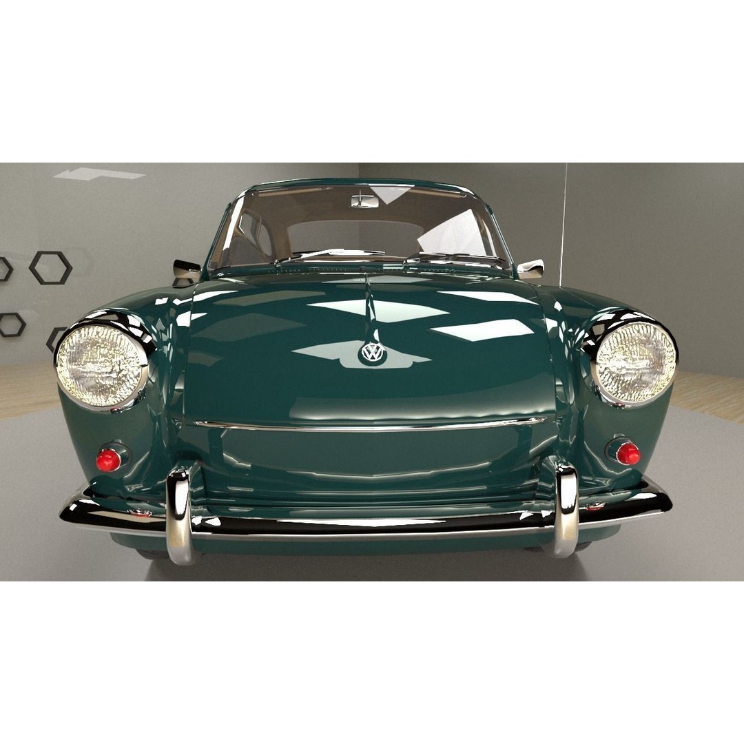 Volkswagen Type 3 Fastback 3D Model – Classic Car, FBX, Game-Ready - View 6