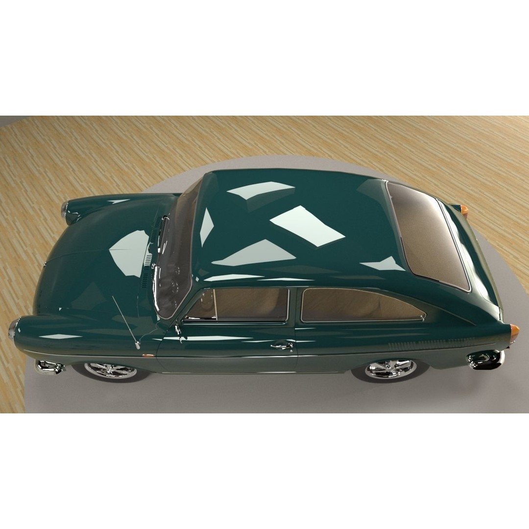 Volkswagen Type 3 Fastback 3D Model – Classic Car, FBX, Game-Ready - View 8