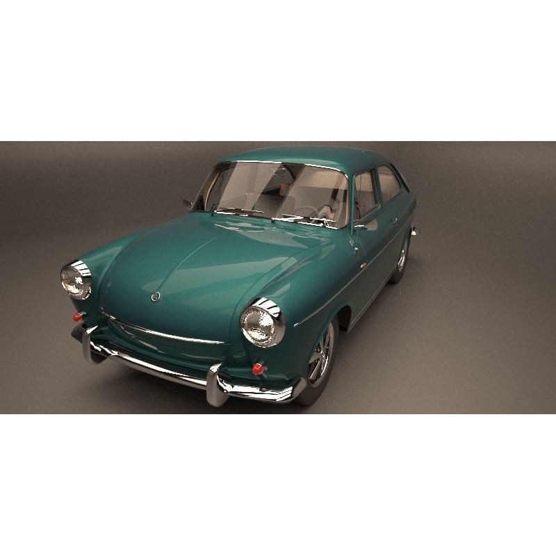 Volkswagen Type 3 Fastback 3D Model – Classic Car, FBX, Game-Ready - View 9