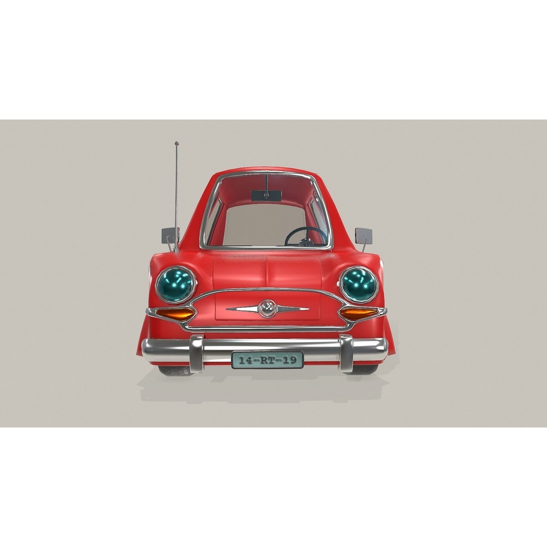 Cartoon Car 3D Model – Fun Racing Style, Game-Ready Formats - View 4