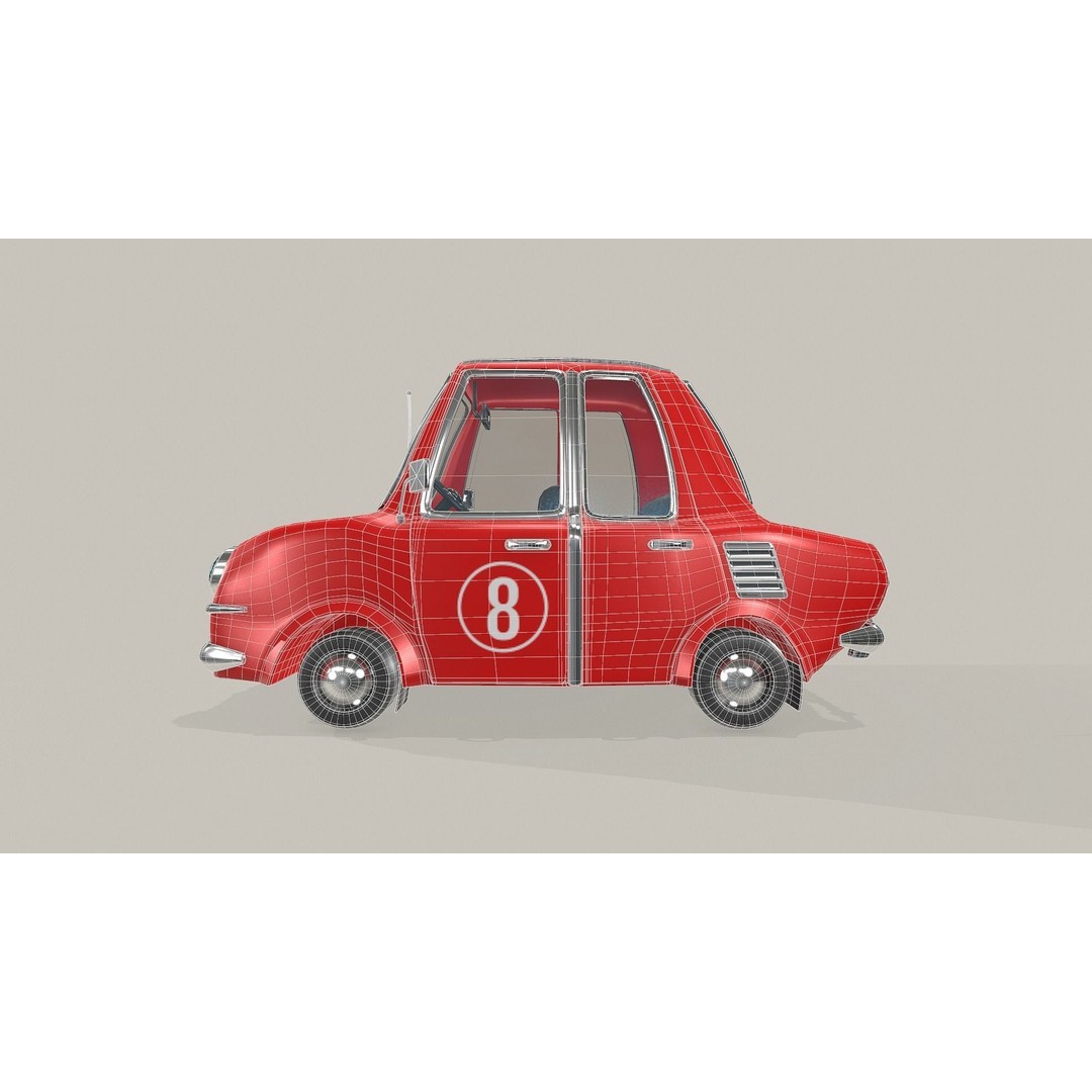 Cartoon Car 3D Model – Fun Racing Style, Game-Ready Formats - View 7