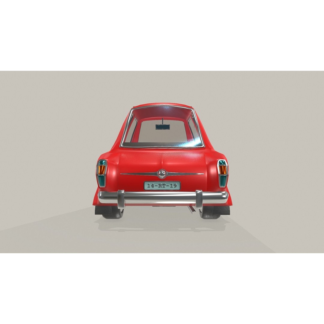 Cartoon Car 3D Model – Fun Racing Style, Game-Ready Formats - View 8