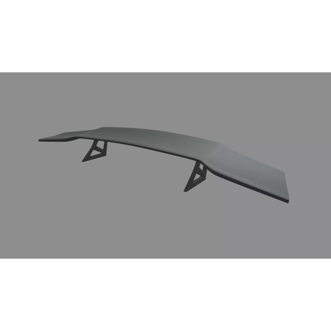 Car Spoiler 3D Model – Low Poly Sport Car Part, FBX, OBJ, STL - View 2