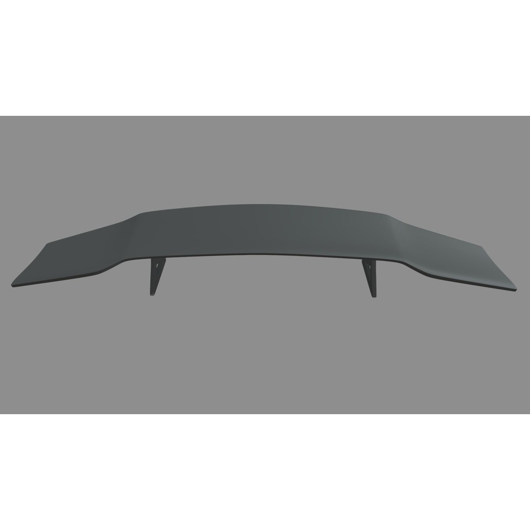 Car Spoiler 3D Model – Low Poly Sport Car Part, FBX, OBJ, STL - View 4
