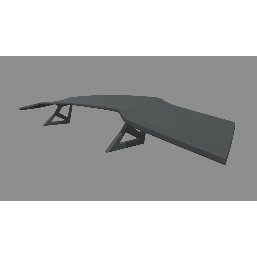 Car Spoiler 3D Model – Low Poly Sport Car Part, FBX, OBJ, STL - View 7