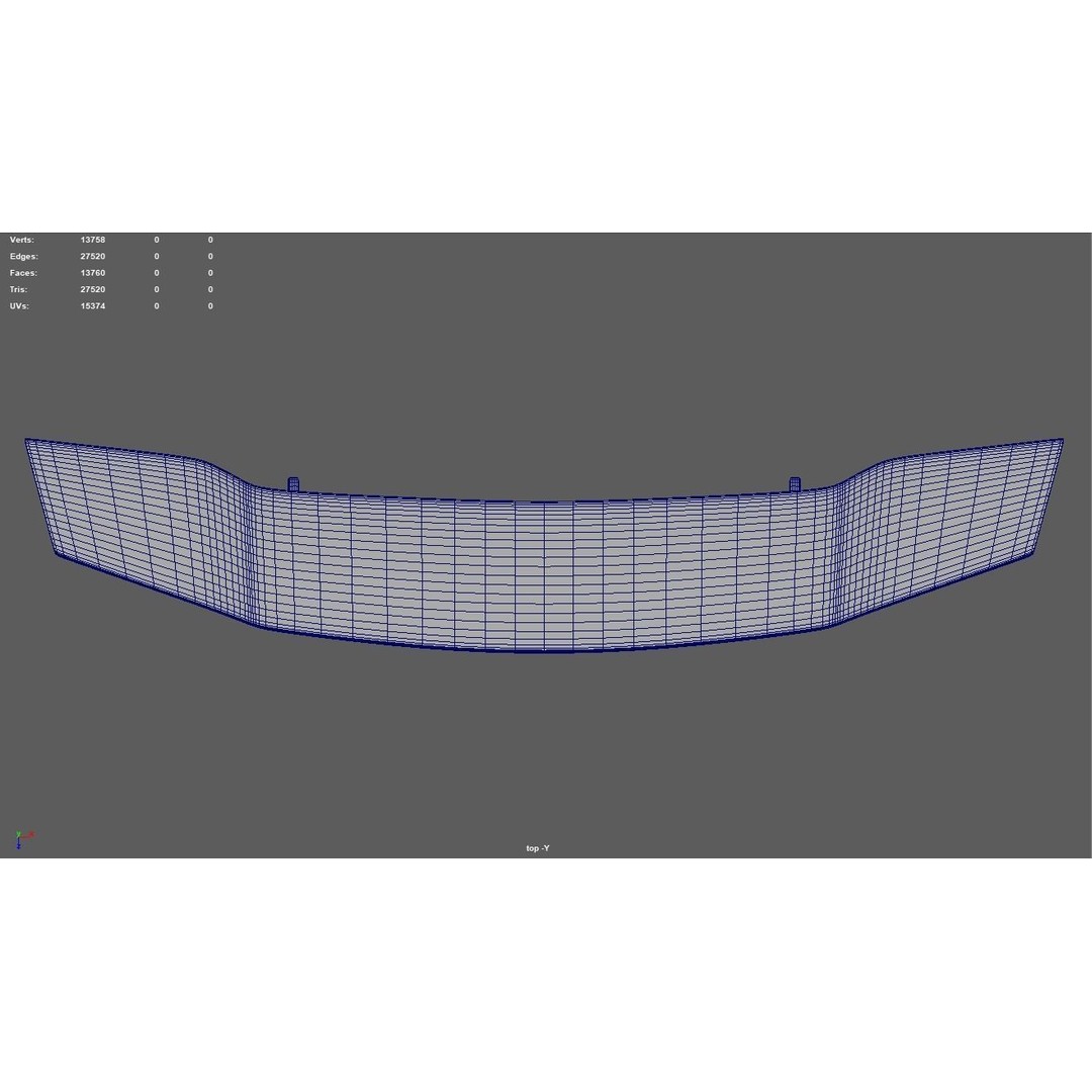 Car Spoiler 3D Model – Low Poly Sport Car Part, FBX, OBJ, STL - View 9