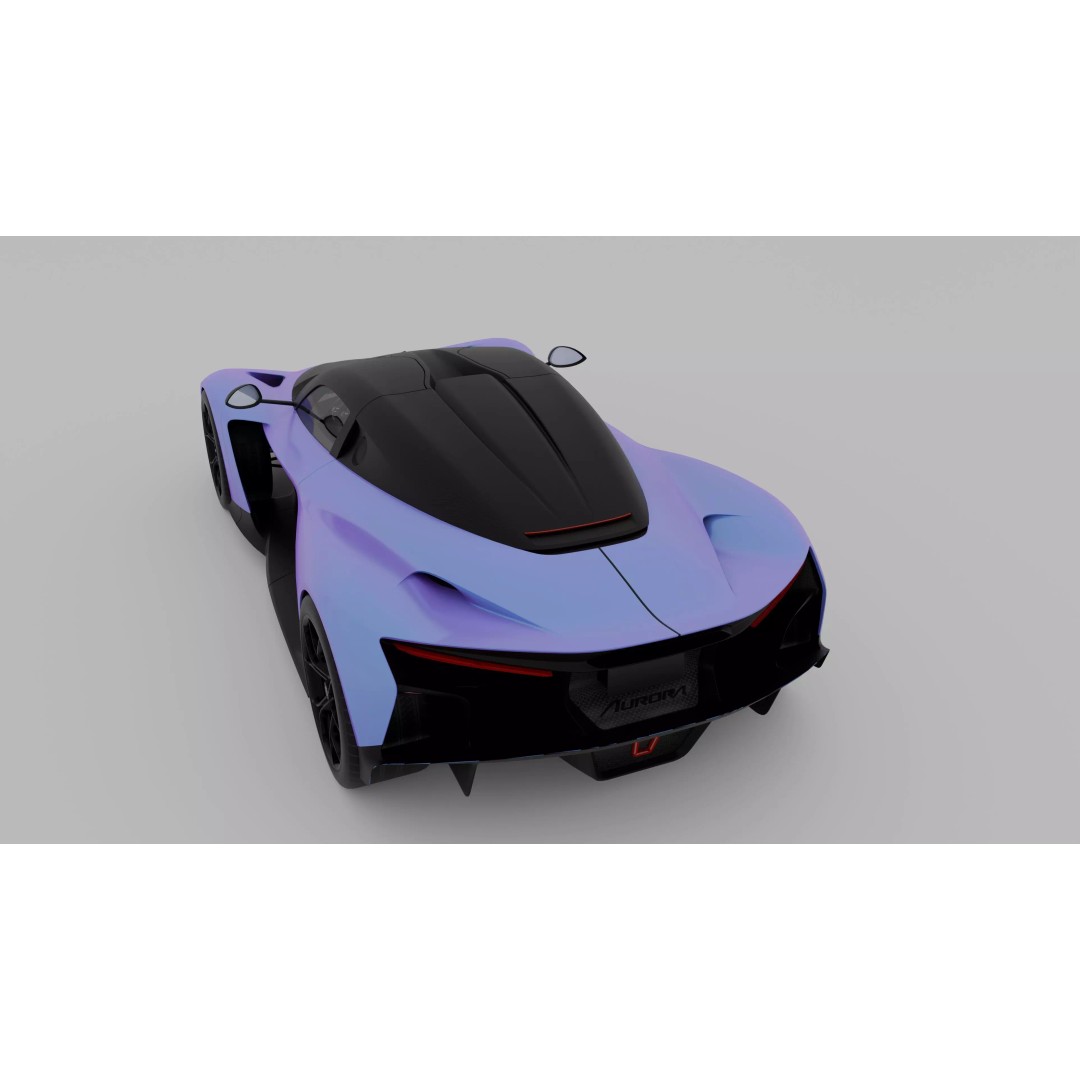Zenvo Aurora 3D Model – High Poly Game-Ready Hypercar, FBX, OBJ - View 10
