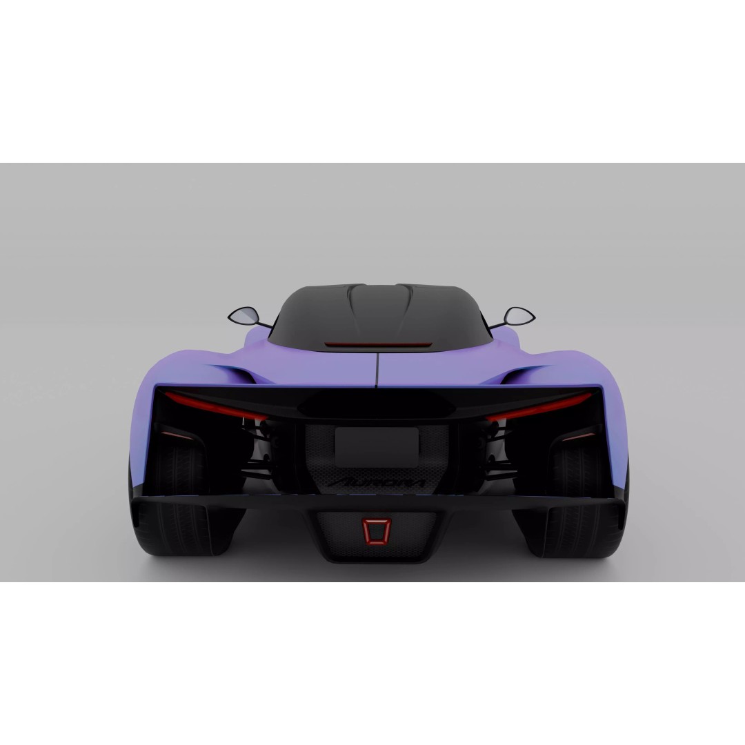 Zenvo Aurora 3D Model – High Poly Game-Ready Hypercar, FBX, OBJ - View 11
