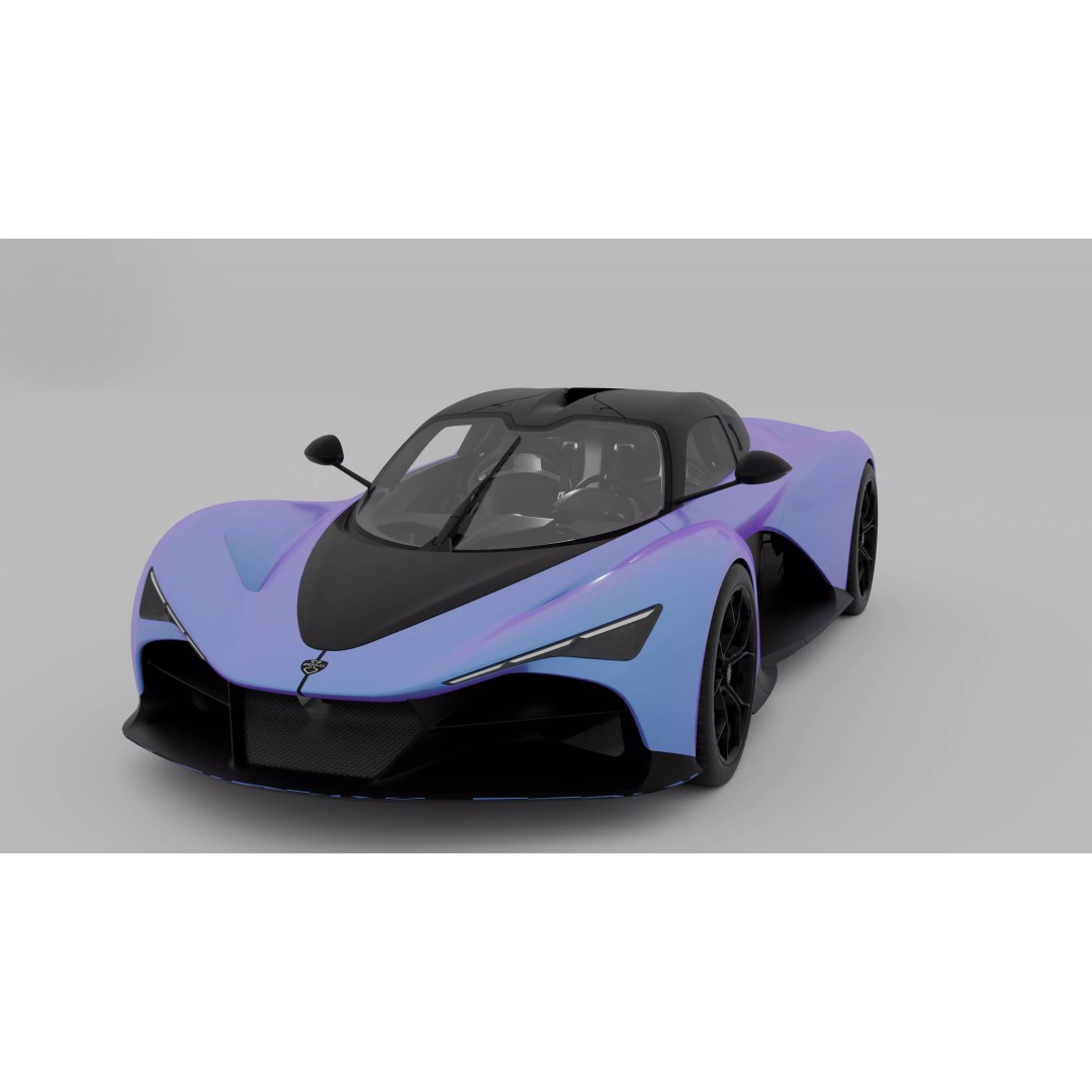 Zenvo Aurora 3D Model – High Poly Game-Ready Hypercar, FBX, OBJ - View 2