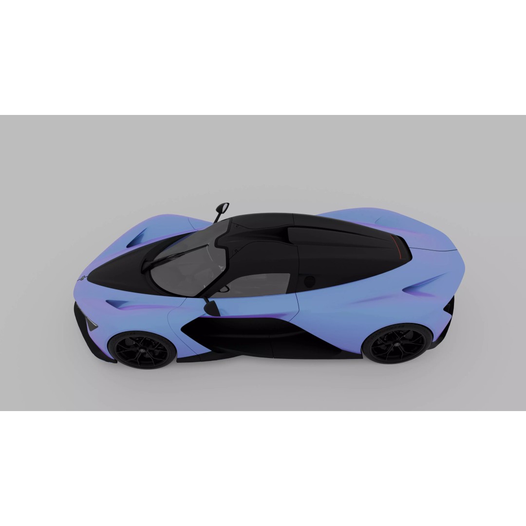 Zenvo Aurora 3D Model – High Poly Game-Ready Hypercar, FBX, OBJ - View 6