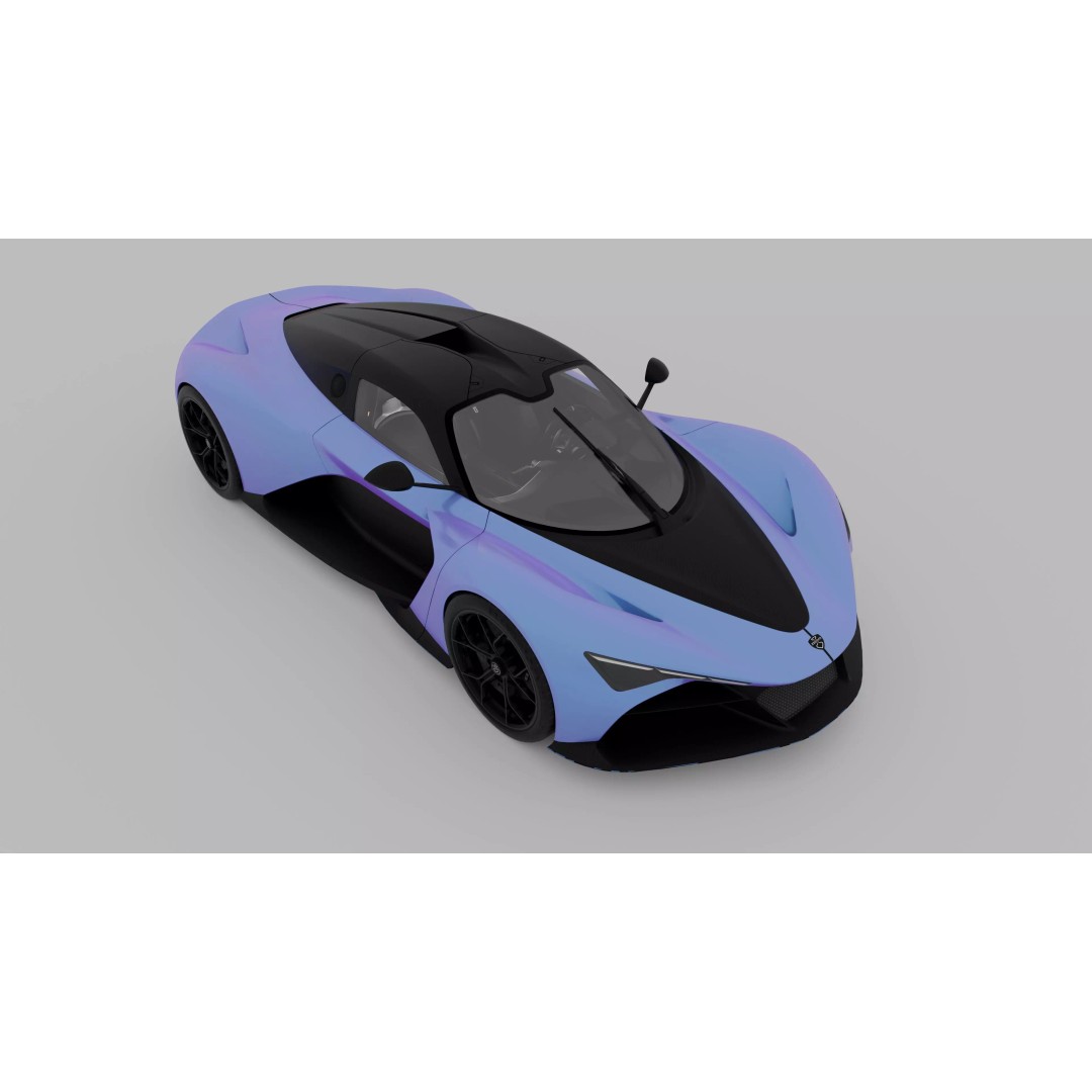 Zenvo Aurora 3D Model – High Poly Game-Ready Hypercar, FBX, OBJ - View 8