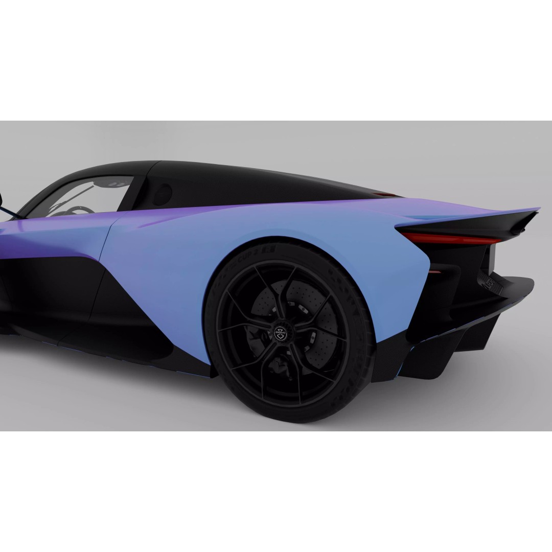 Zenvo Aurora 3D Model – High Poly Game-Ready Hypercar, FBX, OBJ - View 9
