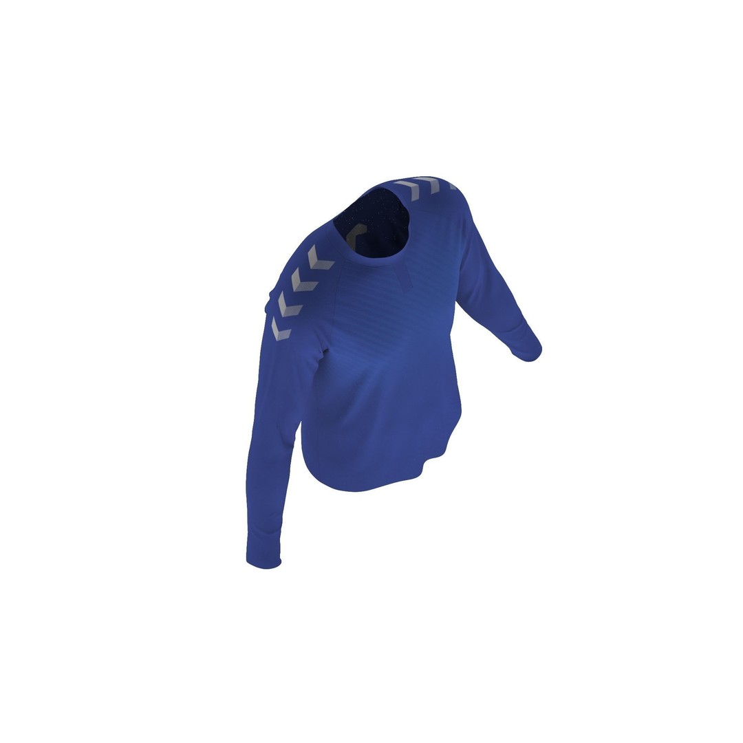 Men Football Long Sleeve Shirt 3D Model – Low Poly Game Asset, FBX - View 10