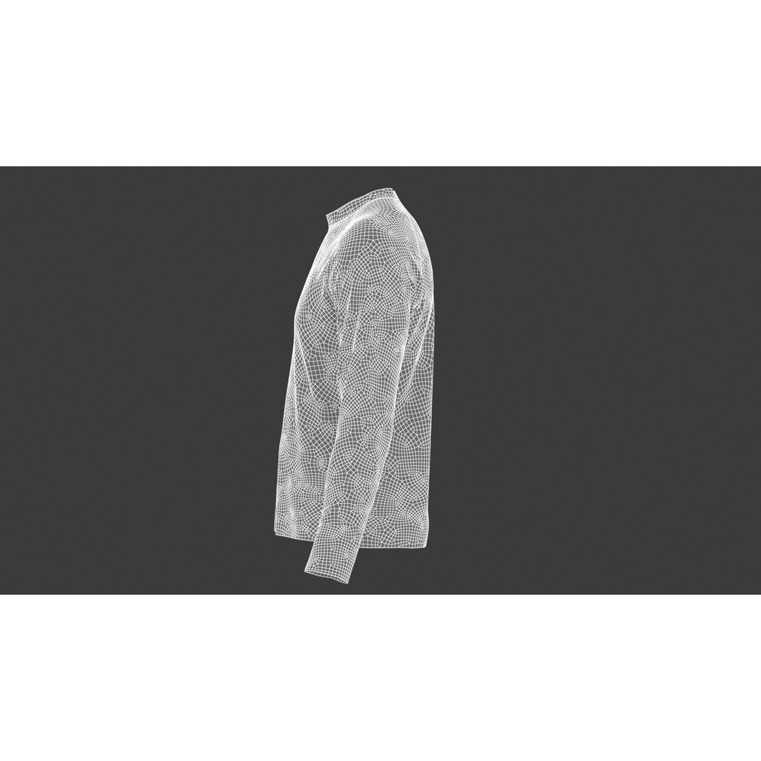 Men Football Long Sleeve Shirt 3D Model – Low Poly Game Asset, FBX - View 18