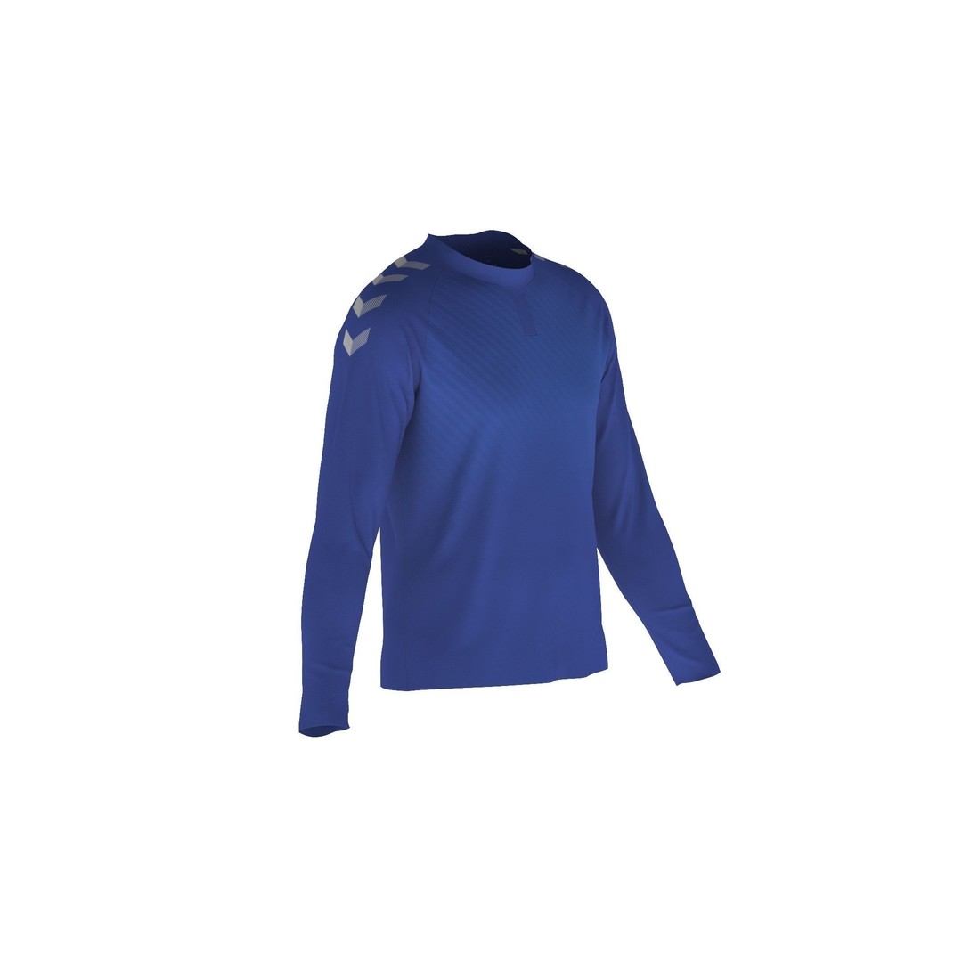 Men Football Long Sleeve Shirt 3D Model – Low Poly Game Asset, FBX - View 3