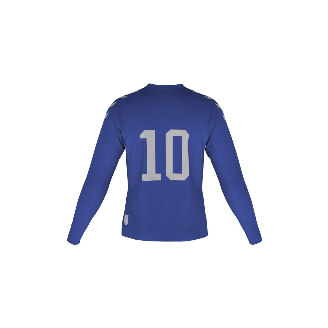 Men Football Long Sleeve Shirt 3D Model – Low Poly Game Asset, FBX - View 6