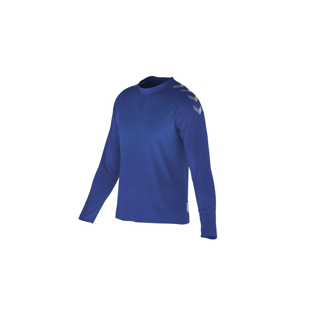 Men Football Long Sleeve Shirt 3D Model – Low Poly Game Asset, FBX - View 9