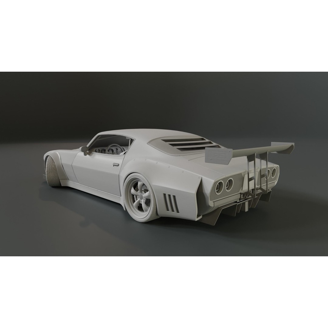 1970 Chevrolet Camaro 3D Model – Mid-Poly Game Asset, FBX, PBR