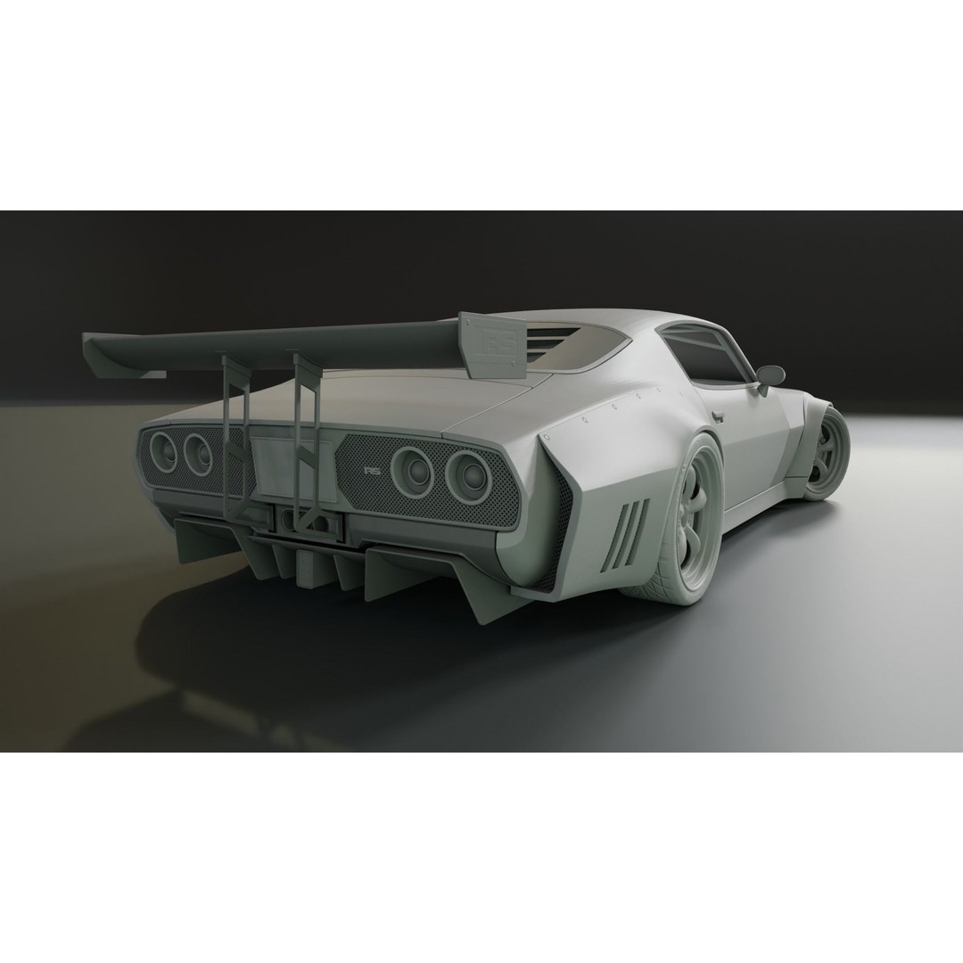 1970 Chevrolet Camaro 3D Model – Mid-Poly Game Asset, FBX, PBR - View 20