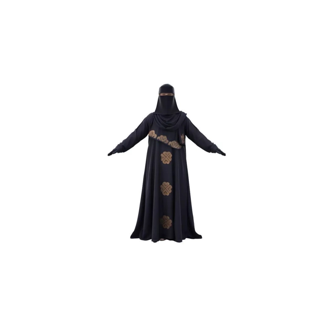 Arab Woman 3D Model – Low Poly T-Pose Character, FBX - View 2