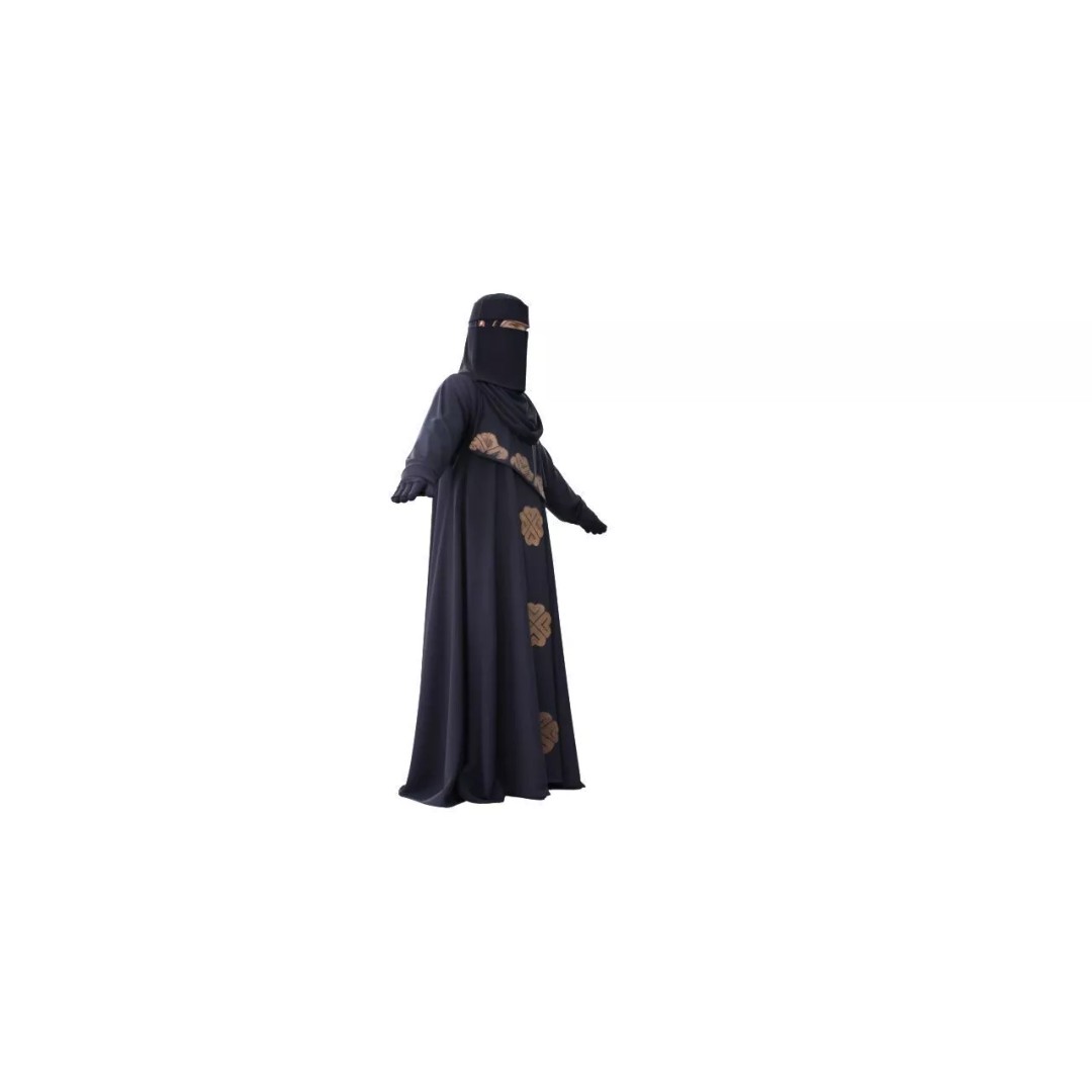 Arab Woman 3D Model – Low Poly T-Pose Character, FBX - View 4
