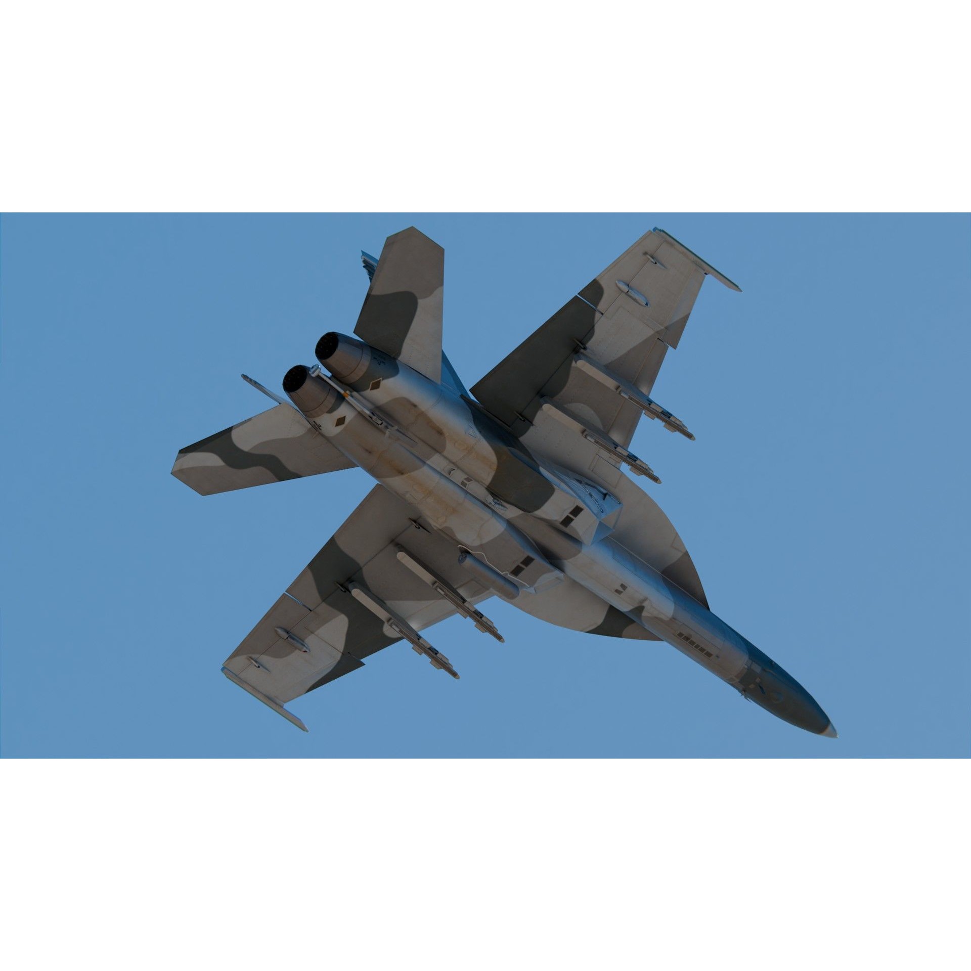 Boeing F A-18E F Super Hornet - Game-Ready 3D Model - View 5