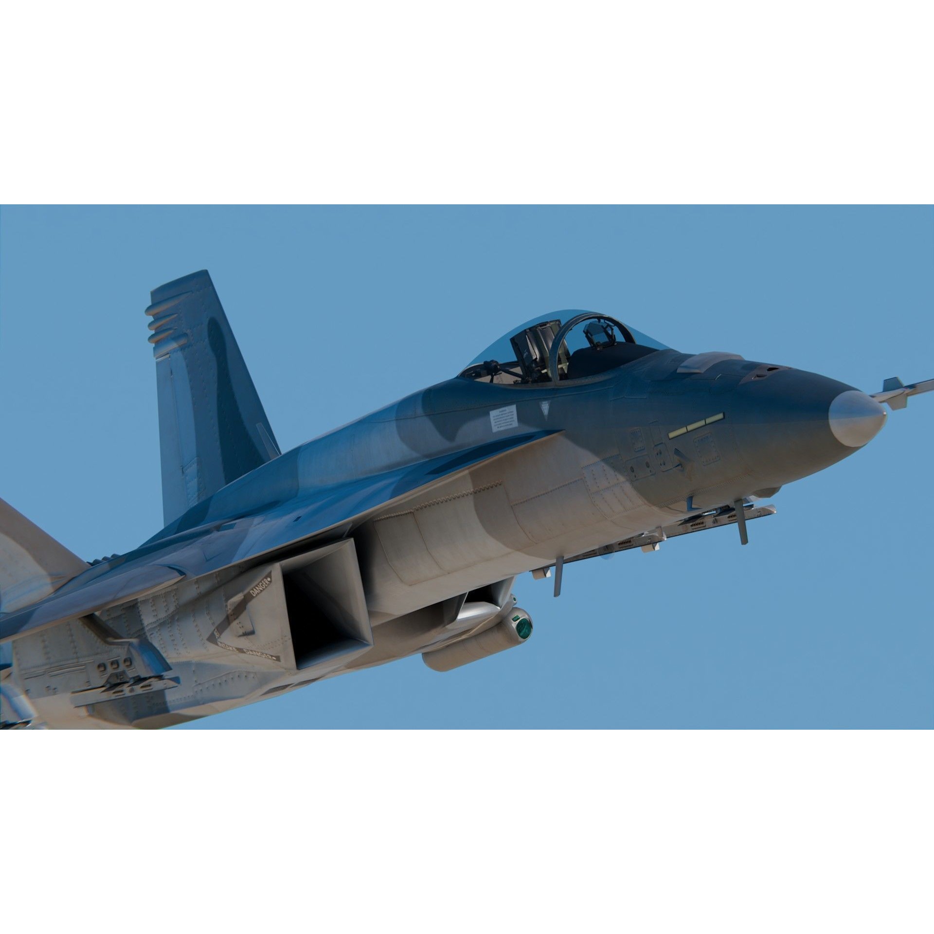 Boeing F A-18E F Super Hornet - Game-Ready 3D Model - View 7