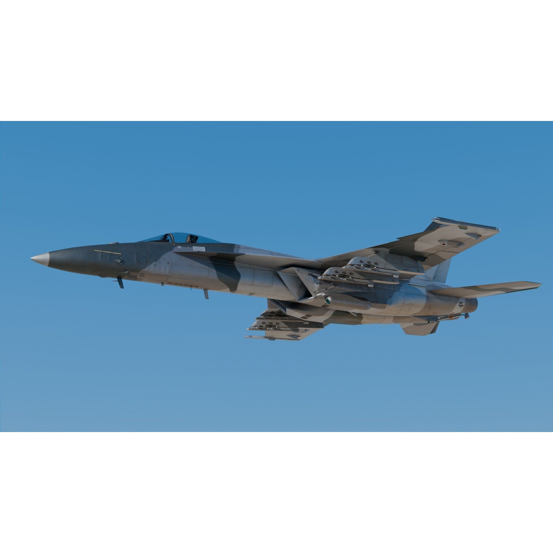 Boeing F A-18E F Super Hornet - Game-Ready 3D Model - View 9