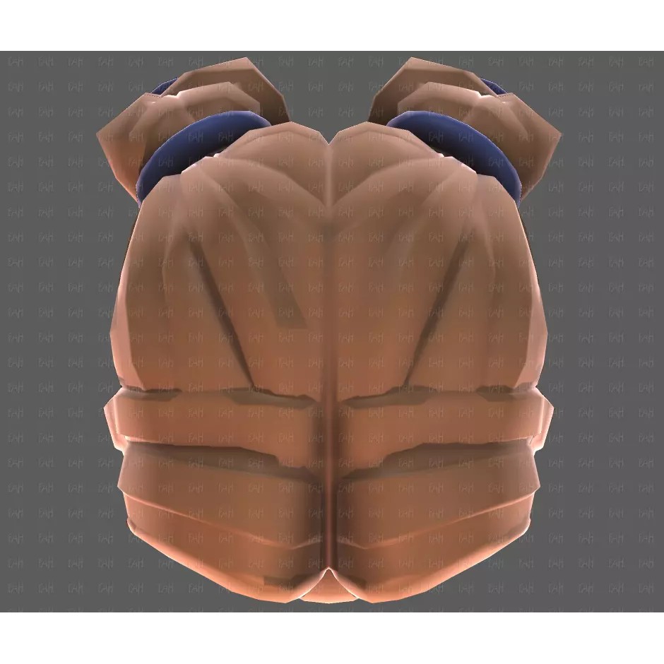 Base Hair 3D Model – Low Poly Cartoon Hairstyle for Animation, FBX - View 37